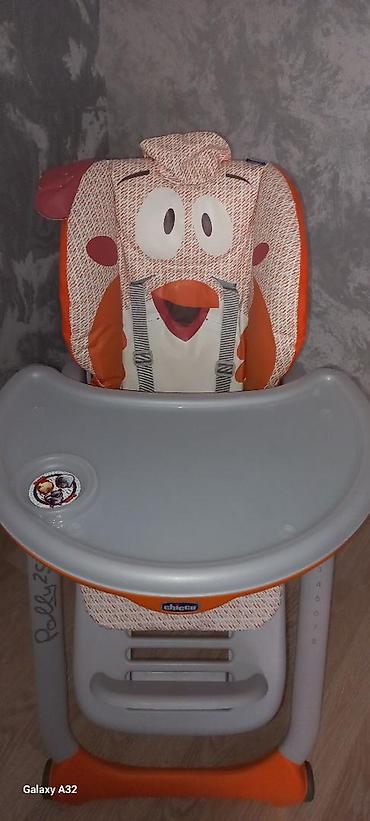 Yemək masaları, oturacaqları: Chicco Polly 2 Start uşaq yemək stulu - Rəng: narıncı/boz — 3