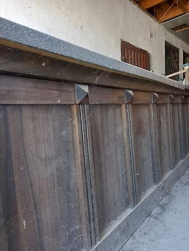 барный: Барная стойка угловая из массива/шпонированного дерева с декоративными — 2