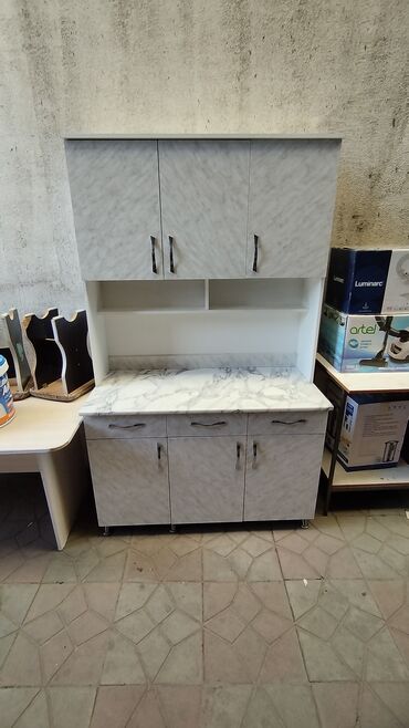 навесной шкаф для кухни: Кухонный гарнитур, Шкаф, цвет - Белый, Б/у