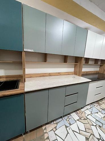 Кухонные гарнитуры: Кухонные гарнитуры современного дизайна - Прямые модули с верхними и — 13