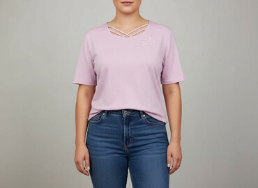 liliowa bluzki: Bluzka damska, rozmiar XL