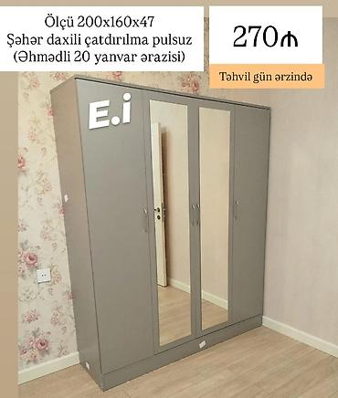 dolab yigilmasi: *4 qapılı dolab 270Azn💥* ✔️ Rəng seçimi var ✔️ Şəhər daxili — 1