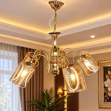 Çilçıraqlar: Çılçıraq, 5 lampa, Metal — 8