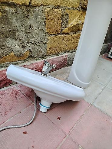 su ceni nerj: Künc tipli keramika əl yuma lavabosu və pedestalı (dəst) - Material — 5