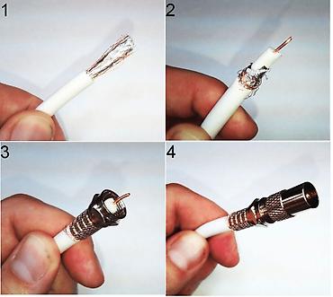 s video kabel: Peyk antena kabeli, işlənmiş iki ədəd cəmi uzunluğu 15 metr — 2
