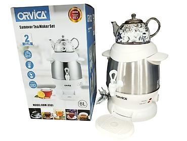 Все для дома и сада: Elektrikli Samovar Orvica 3301 - 2200W - 5L - Ağ/Qara - 79.99AZN — 1