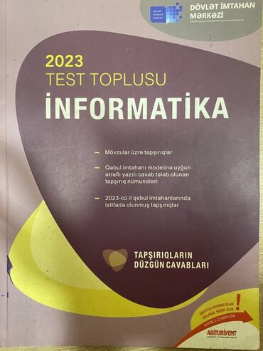 Учебная литература: Məhsul: 2023 “İnformatika – Test Toplusu” (DİM) Xüsusiyyətlər: -