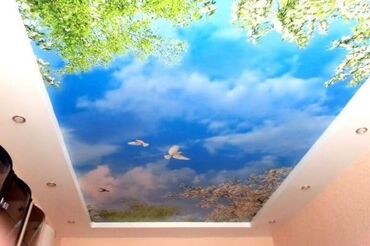 Натяжной потолок: Натяжной потолок 3D потолки, Глянцевое, Матовое Монтаж, Гарантия, Демонтаж — 12