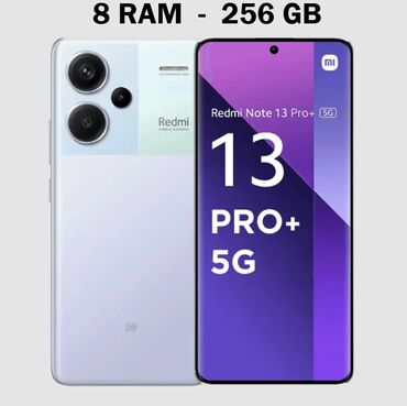 mini android telefonlar: Xiaomi Redmi Note 13 Pro Plus, 256 GB, rəng - Gümüşü, 
 Zəmanət, Sensor, Barmaq izi