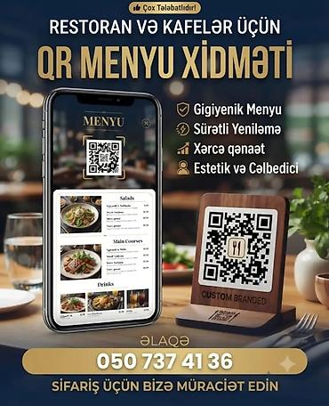 freelance smm vakansiya: Restoran və kafelər üçün həm menyuların hazırlanması,həm də QR menyu — 1