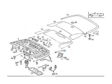 Крыши и комплектующие: Крыша Mercedes-Benz 1993 г., Б/у, Оригинал — 12