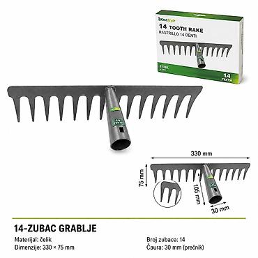 KMT Grabulje sa 14 zuba 501798 - Brend: Kmt Style - Tip: Grabulje sa