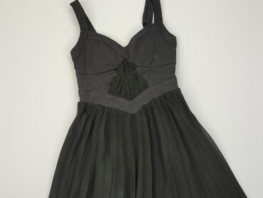 krótka czarna sukienki: Sukienka, S, stan - Bardzo dobry