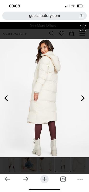 guess ranac: Guess kurtka puxovik. M olchudur,uzundur,krem renginde. Oversize — 5