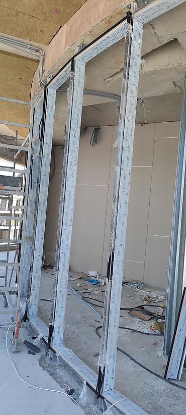 şuşə təmiri: Alüminium sürgülü şüşə fasad sistemi – radiuslu/əyri xəttli açılışlar — 1