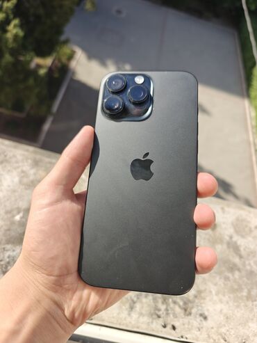 Apple iPhone: IPhone 16 Pro Max, Б/у, 256 ГБ, Black Titanium, Защитное стекло, Чехол, Кабель, 100 %