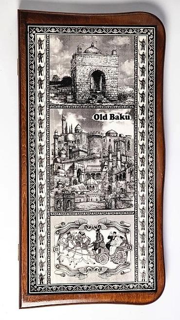 nərd: №: 13926 Məhsulun adı: Nərd Az Nərd 61 Old Baku, taxta, qəhvəyi, 33×64 — 1