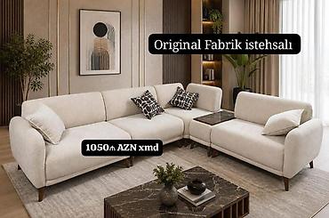 kreslo oyun: Original fabrik istehsalı künc divan dəsti - Model: L-forma, 3 — 1