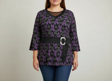 elegancka tunika plus size: Туніка жіноча, розмір 3XL