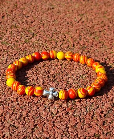 Narukvice: Kalist ručno rađene kamene brojanice od crvenog ahata, sa blagoslovom — 13