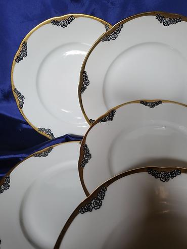 Ostali antikviteti: Tanjiri 1902g +,Kgl.Priv.Tettau.Nemacka. Nemacki deseetni tanjiri — 11