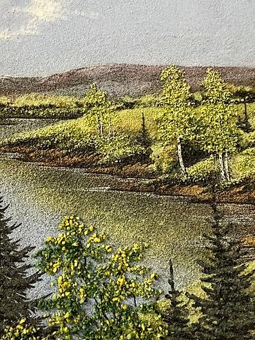 детка: Продаю; Картина «Горный пейзаж с озером» в объёмной технике. - Сюжет — 1