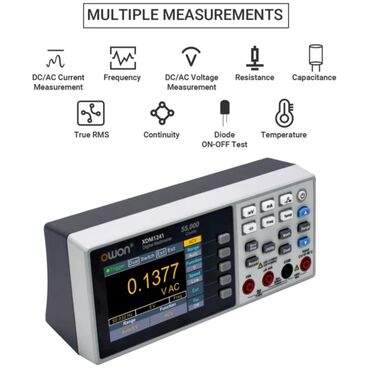 Измерительные приборы: Multimetr. Model: OWON XDM-1241 Rəqəmsal laborator multimetri, True