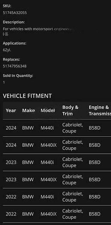 fratellis auto: VEZNI LIM M SPORT 440 ZA BMW M440I | BMW 4 m440 vezni lim usisnik — 5
