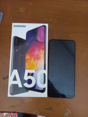 Samsung A50, Б/у, 64 ГБ, цвет - Черный