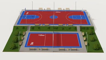 покрытие для площадки: Резиновые покрытия под ключ Для мини футбол и волейбол, баскетбол