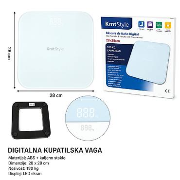 KMT Staklena skala za sanjivo belo 2406883 Digitalna kućna vaga za