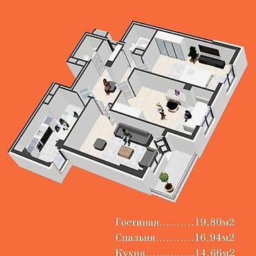 discovery studio: 3 комнаты, 90 м², Филармония Элитка, 2 этаж, ПСО (под самоотделку) — 8