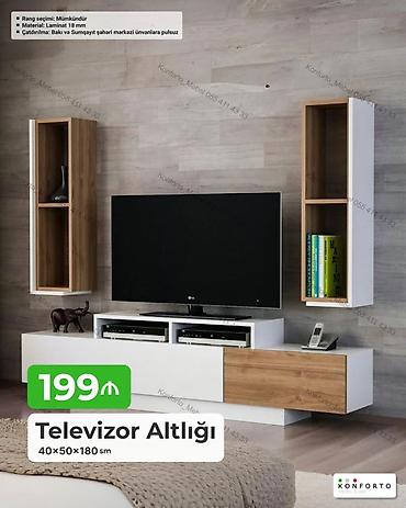 utu alti: Televizor altlığı dəsti Ölçü: 40 × 50 × 180 sm Material: 18 mm — 1