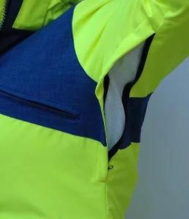 Zimske jakne: Ženska jakna u neon žutoj i tamnoplavoj boji, dizajnirana za udobnost — 16