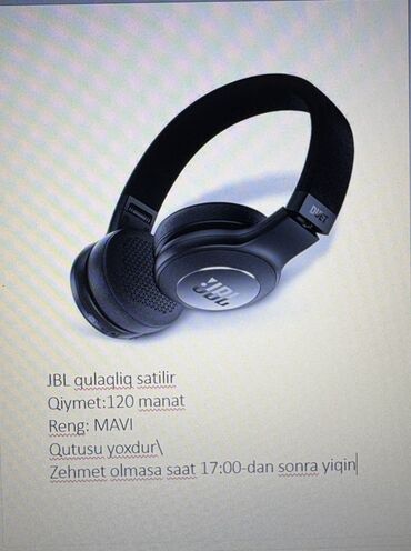 kalonka qutusu: Simsiz (Bluetooth) Qulaqcıqlar, JBL, rəng - Mavi