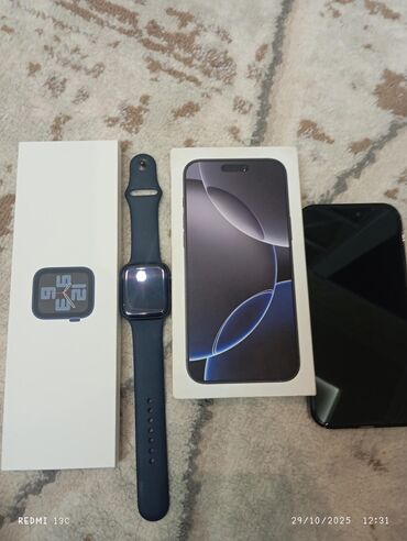 купить ноутбук в кыргызстане: IPhone 16 Pro Max, Жаңы, 256 ГБ, Кара, Куту, 100 %