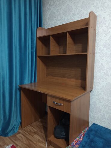 письменный стол шкаф: Компьютерный стол, Б/у, С полками