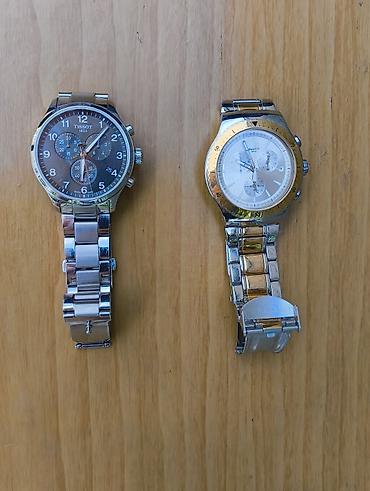 swatch irony: Две мужские наручные часы с хронографом. 1) Tissot (слева) - — 1