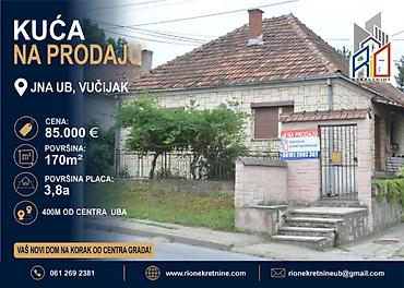 Houses for sale: NA PRODAJU! Useljive dve kuće na korak od centra Uba! Ukupna — 1