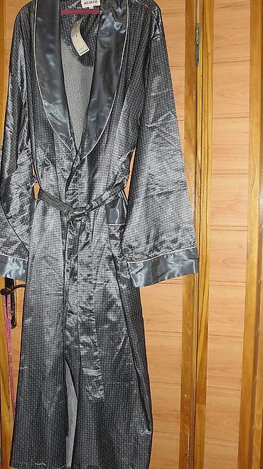шелковое: Мужской домашний костюм, 2XL, Новый, цвет - Серый, Самовывоз — 2