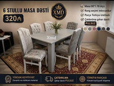 kompyuter stollari: 1.6 stullu masa dəsti - Masa ölçüsü: 90×170 sm - Rəng seçimi — 1