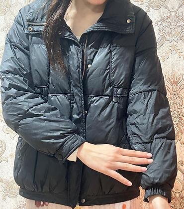 kisi pencekleri: Qadınlar üçün qara rəngli qış gödəkçəsi Ünvan:Mingəçevir - Model — 3