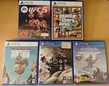 PS5 (Sony PlayStation 5): PS4 ve PS5 Diskleri Barter! Diskler Ciziqsizdir! UFC 5 teze alinib