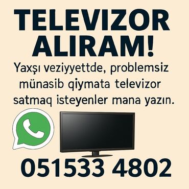 Televizorlar: Yaxşı vəziyyətdə və problemsiz televizorların alınması. Əgər münasib