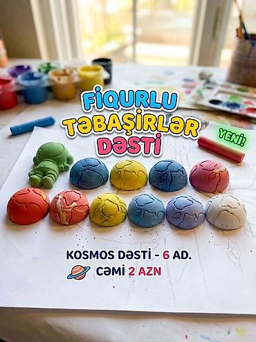 pastel desti: Fiqurlu Təbəşirlər Dəsti – “Kosmos” mövzusu - Dəst: 6 ədəd - — 1