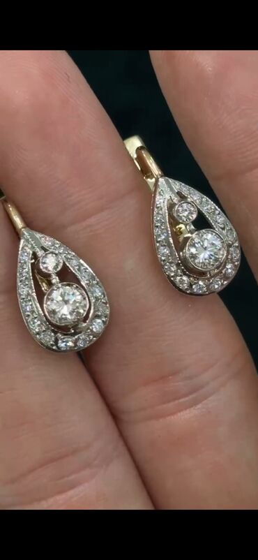 серьги национальный: Серьги, Проба 750, Женские, Винтажный стиль