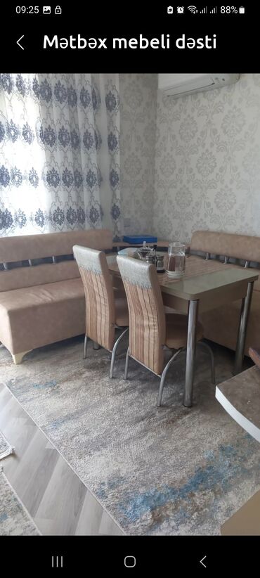metbex stol stullari: Mətbəx üçün, Açılmayan, Dördbucaq masa, 2 stul