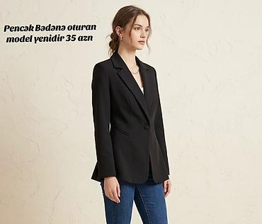 Pencəklər: Qadın pencəyi – bədənə oturan model. - Rəng: qara - Kəsim: qalın — 1