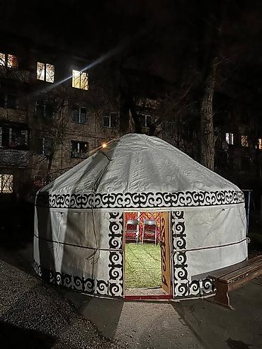 Спорт жана хобби: Боз үйлөрдү ижаралоо, Каркасы Металл, 60 баш, Полу менен, Самоор, Үстөл — 7