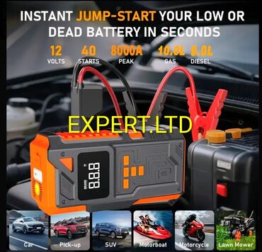 Avtomobil akkumulator zaryadkalari: Avtomobil üçün (2-si 1-də) Jump Starter və Kompressor. Xüsusiyyətlər — 2